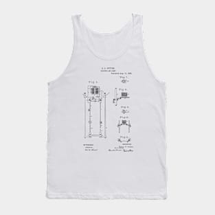 Electric Arc Lamp Vintage Patent Hand Drawing Tank Top